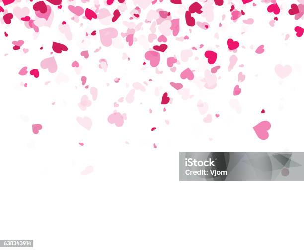 Love Valentines Background With Hearts Stock Illustration - Download Image Now - Confetti, Heart Shape, Backgrounds
