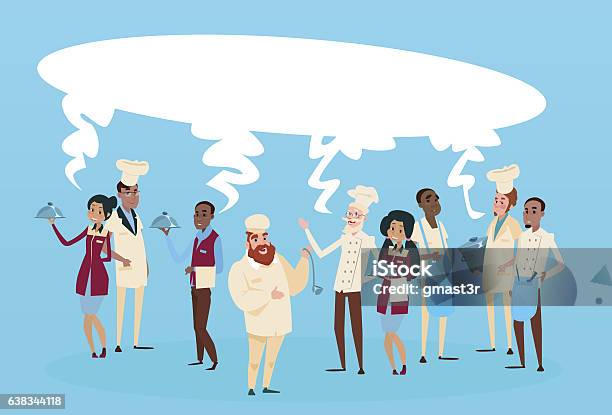 Communication Between Cooks Restaurant Stuff Cook And Waiters Service Mix Race Group Communication ...