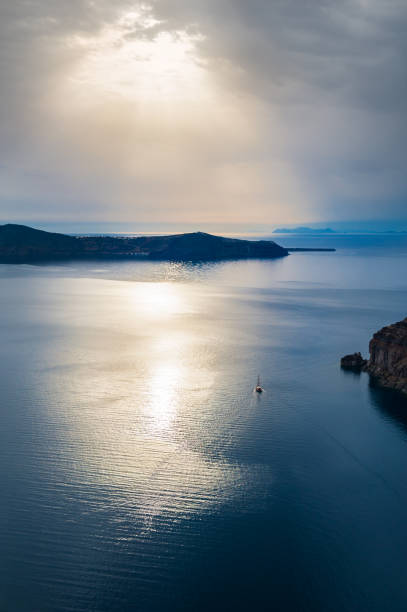 istock Beautiful sunset on Santorini island, Greece 638346210