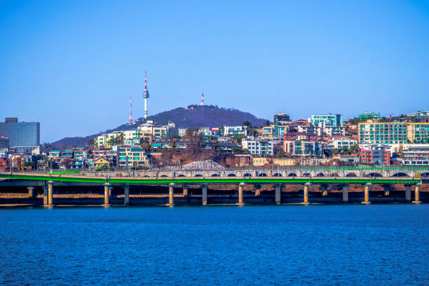 istock Han river hangang seoul tower south korea 638346378