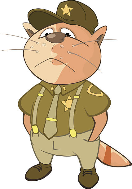 istock Illustration of Cute Cat Special Forces Cartoon Character 638352420