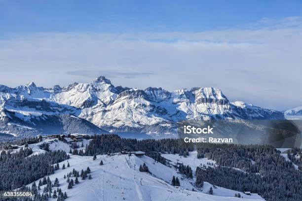 High Altitude Ski Domain Stock Photo - Download Image Now - Mont Blanc, Auvergne-Rhône-Alpes, Barn