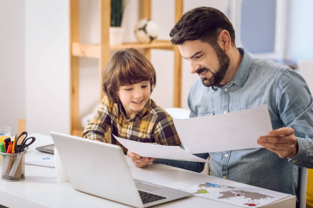 istock Observation of picture father and son. 638357214