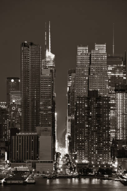 istock Manhattan midtown skyline at night 638357430