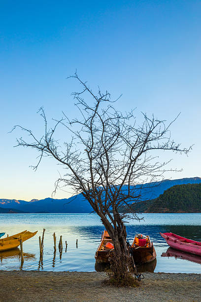 Wooden boat in Lake