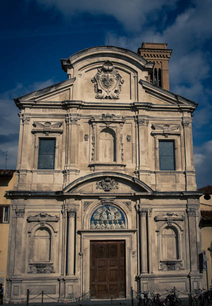 Church and tower in the city of  Florence Italy 