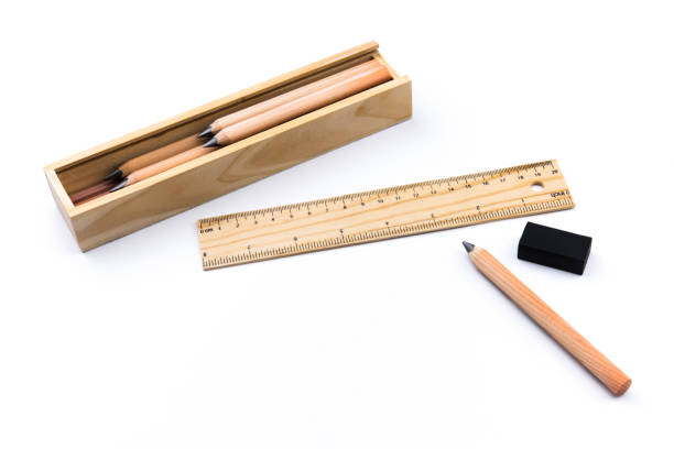 istock Wooden stationery 638362348