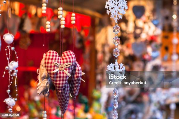 Decoration On Christmas Market Close Up Stock Photo - Download Image Now - Beauty, Beauty In Nature, Belgium