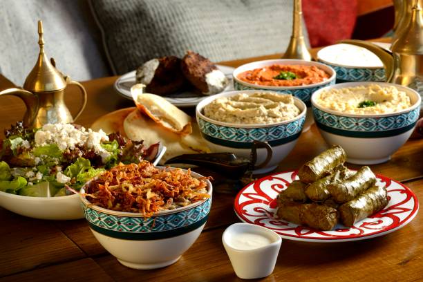istock Variety of Arabian Cuisine Dishes 638369092