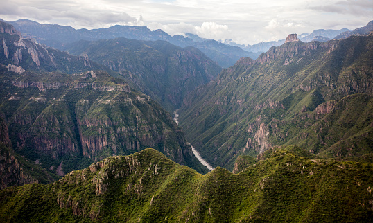 Copper Canyon (Spanish: Barrancas del Cobre) is a group of canyons consisting of six distinct canyons in the Sierra Madre Occidental in the southwestern part of the state of Chihuahua in northwestern Mexico. The canyons were formed by six rivers that drain the western side of the Sierra Tarahumara (a part of the Sierra Madre Occidental).