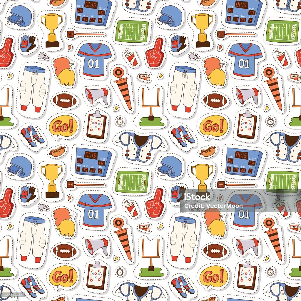 Abstract Pattern American Football American Football Pattern Vector Illustration Stock Illustration ...