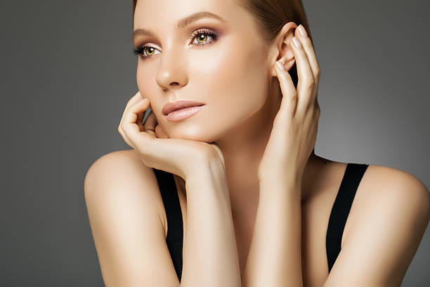 istock Beautiful woman with make-up 638372406