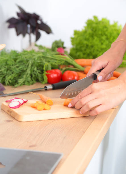 istock Fresh vegetables on the cutting board are falling in the 638377166