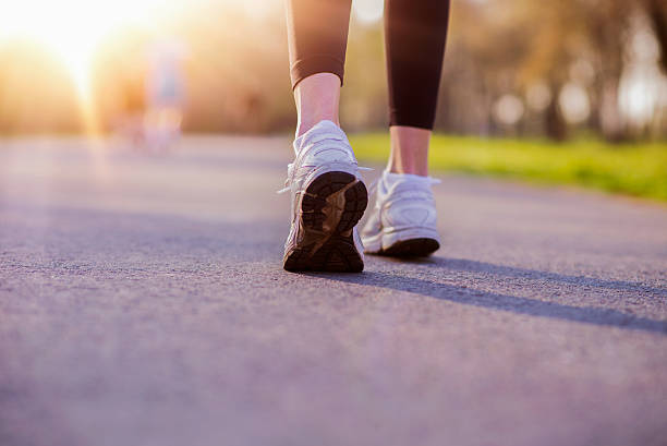 istock Female Runner feet and shoes 638379776