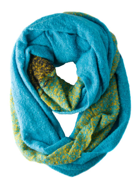 istock Scarf isolated on white background.Scarf  top view .blue scarf 638382096
