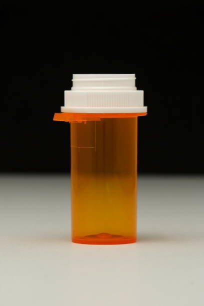 istock Prescription Bottle on a Black and White Background 638384108