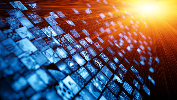 istock Media wall concept smart TV 638386698