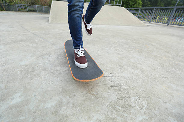 istock young skateboarder legs skateboarding at skatepark 638389340