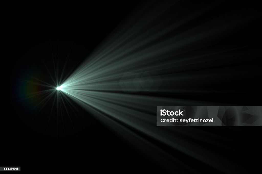 Lens Flare - Fondo negro - Foto de stock de Rayo de luz libre de derechos