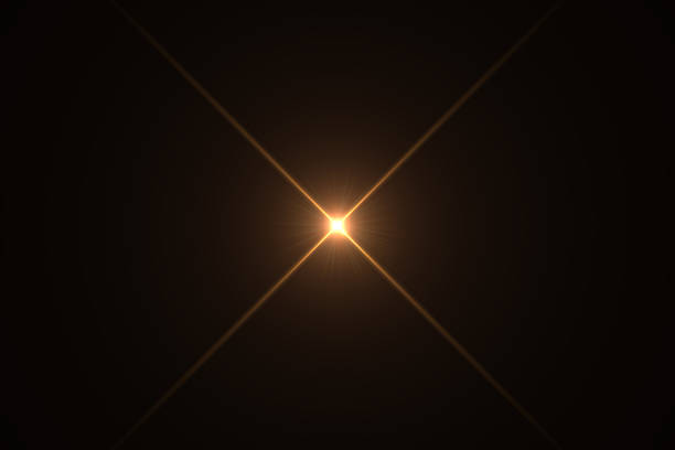 lens flare - black background - orange texas imagens e fotografias de stock