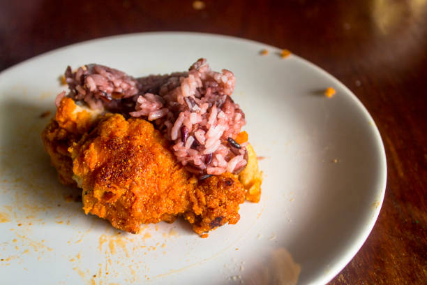 Image of Spicy Fried Chicken wing with berry rice