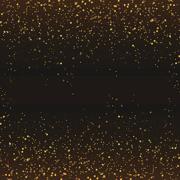 ilustrações, clipart, desenhos animados e ícones de confete de glitter dourado caindo sobre fundo vetorial preto. - birthday card confetti invitation party
