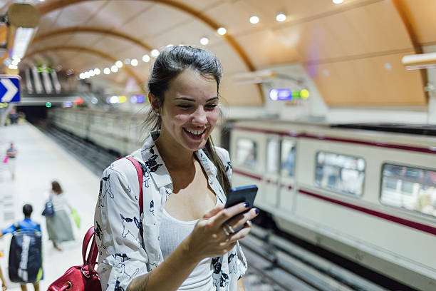 istock Smilly girl in the subway 638402938