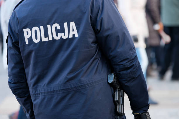 istock Armed with a pistol police ready to use weapons 638404842
