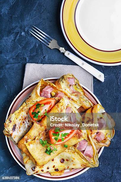 Pancakes For Shrove Tuesday Stock Photo - Download Image Now - Appetizer, Baking, Cheese