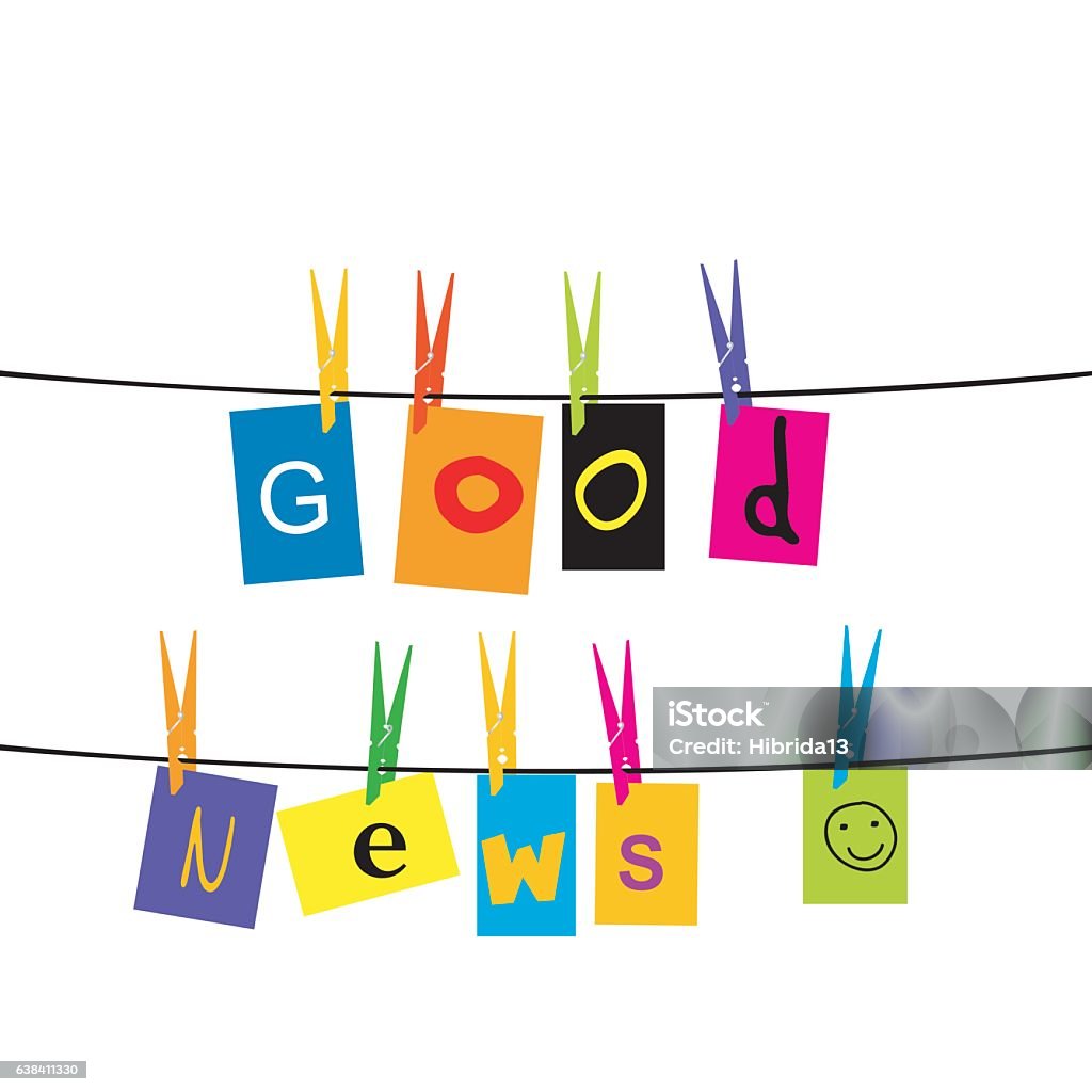 Good News Lettering Good News Message Stock Illustration - Download Image Now - Aspirations ...