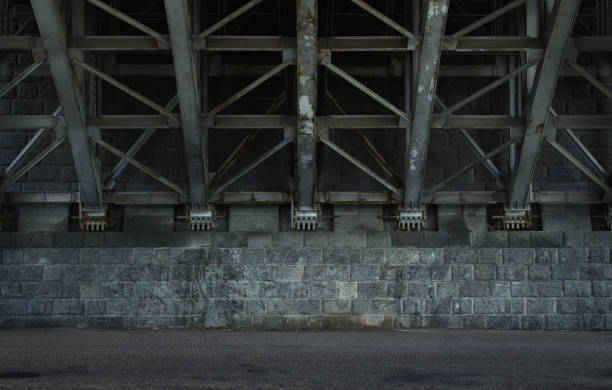 Industrial background Empty urban, industrial background with copy space city street street man made structure place of work stock pictures, royalty-free photos & images