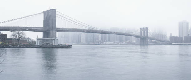 istock Brooklyn Bridge at fog. 638413418