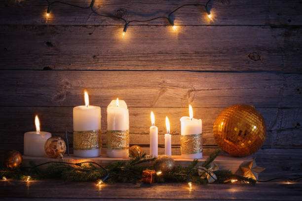 istock christmas background with golden decoration 638415128