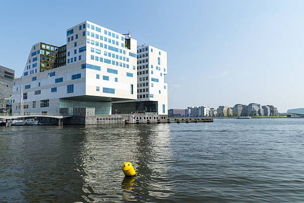 Amsterdam, The Netherlands - June 4, 2016: Courthouse on IJdock peninsula in Amsterdam City, Netherlands