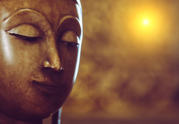 istock Face of bronze buddha statue 638418410