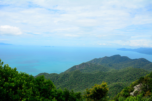 Landscape of Langkawi archipelago in Malaysia.