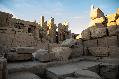 An intrior photo of Karnak Temple