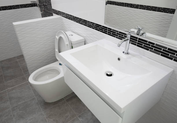 istock toilet and bathroom in modern style 638426092