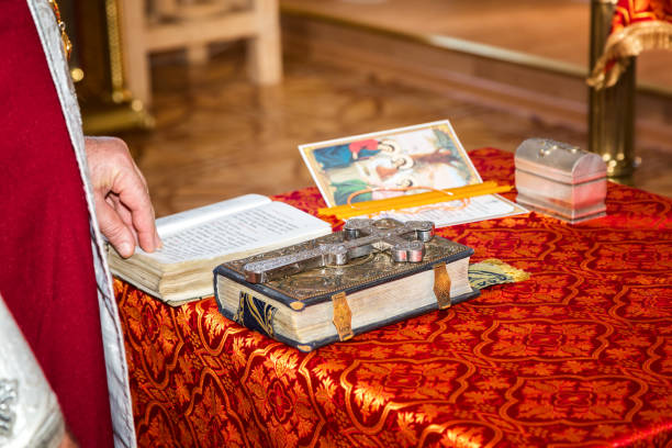 istock The cross on the Bible. 638426686
