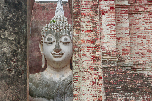 Buddha statue called “Phra-achana”, Sukhothai Historic Park, Thailand