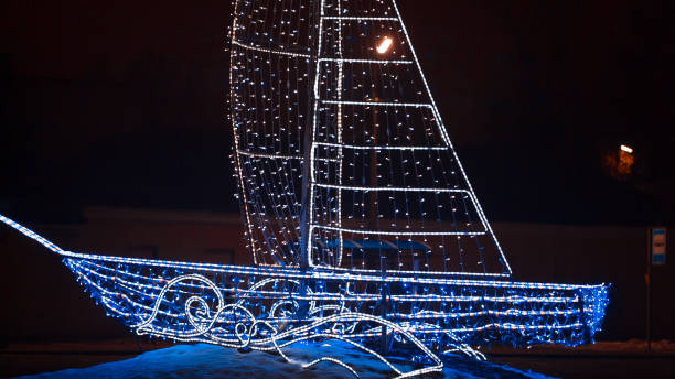 istock Christmas colorful lights. Festive illuminations 638428896