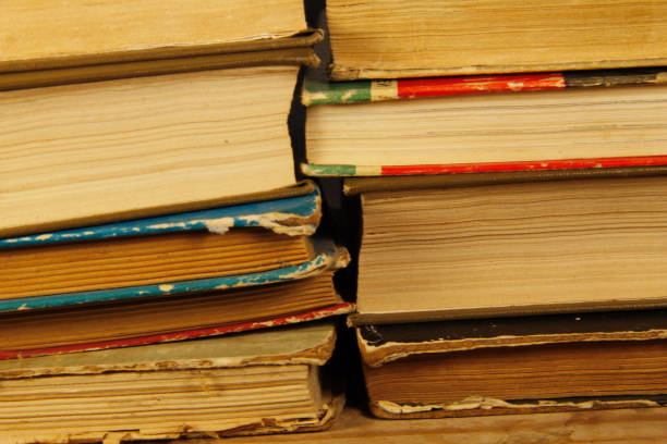 istock Stack of the old books. Books background 638429356