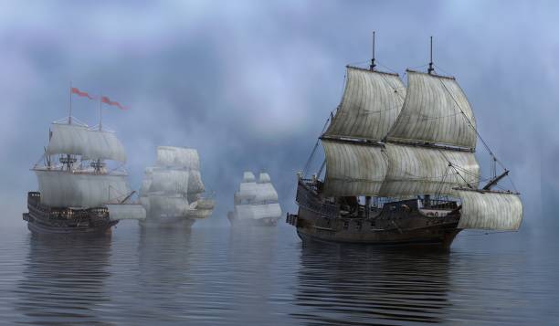 istock Sailboats On The Sea 3D Illustration 638431372