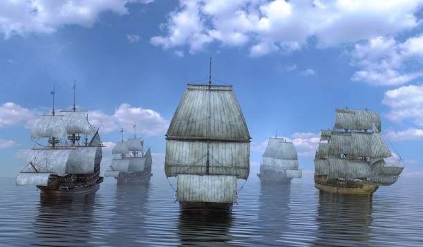 istock Sailboats On The Sea 3D Illustration 638432006