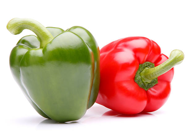 istock Sweet bell pepper isolated on white background cutout 638432314