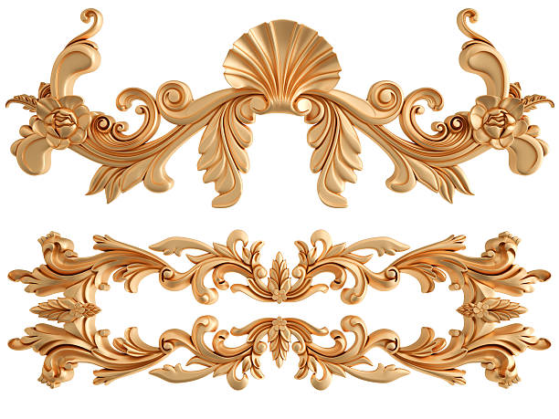istock Gold ornament on a white background. Isolated 638432556