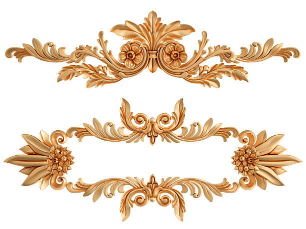 istock Gold ornament on a white background. Isolated 638432748