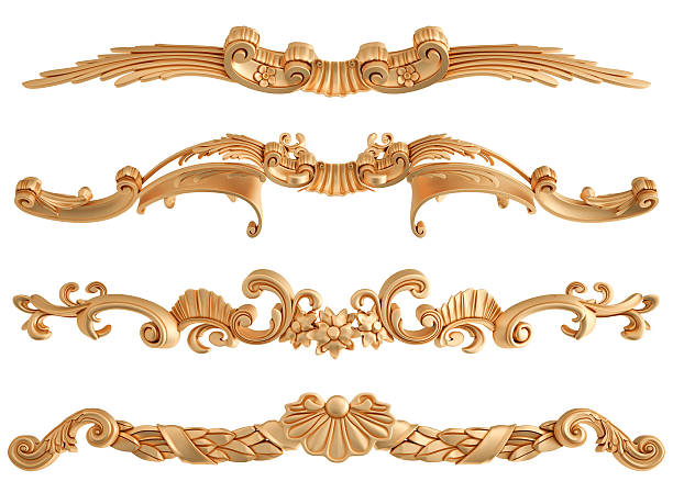 istock Gold ornament on a white background. Isolated 638433158