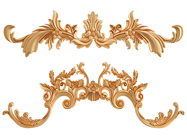 istock Gold ornament on a white background. Isolated 638433220