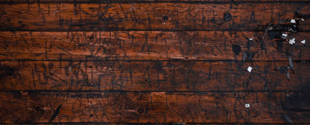 istock wide pattern of four wet boards 638436510